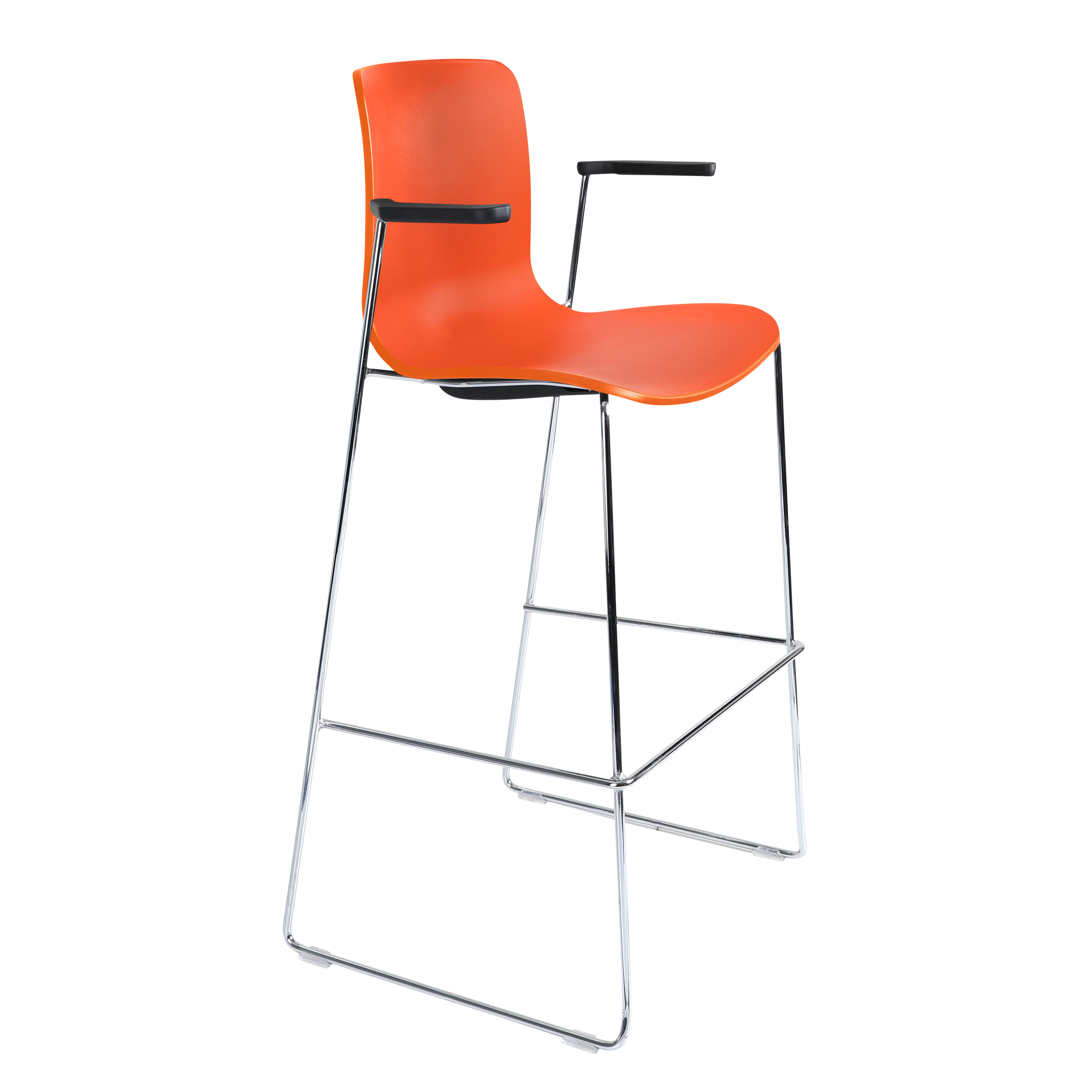 Acti Stool (Orange / Stool Sled Base)